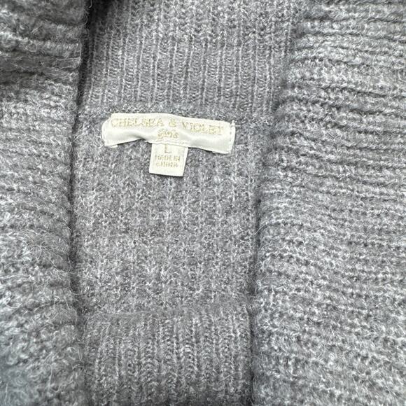 Chelsea & Violet Knit Silver Gray Sweater Large - Picture 3 of 8